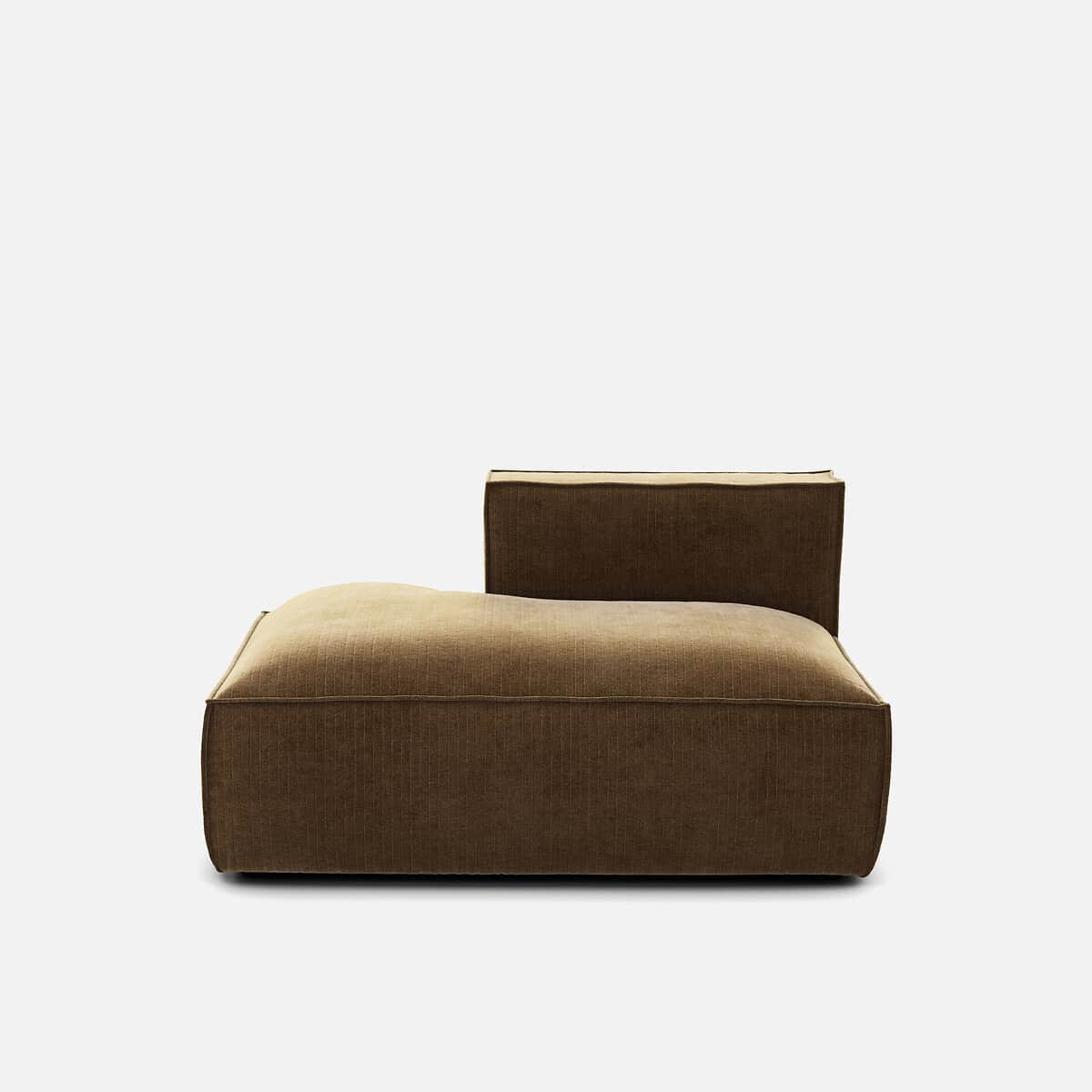 A modular sofa section with a low profile and plush cushioning. It features a single armrest or back… — free GLTF 3D model