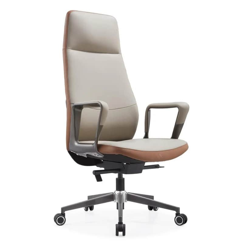 A high-backed executive office chair with a modern design. The chair features a contoured backrest a… — 3D model