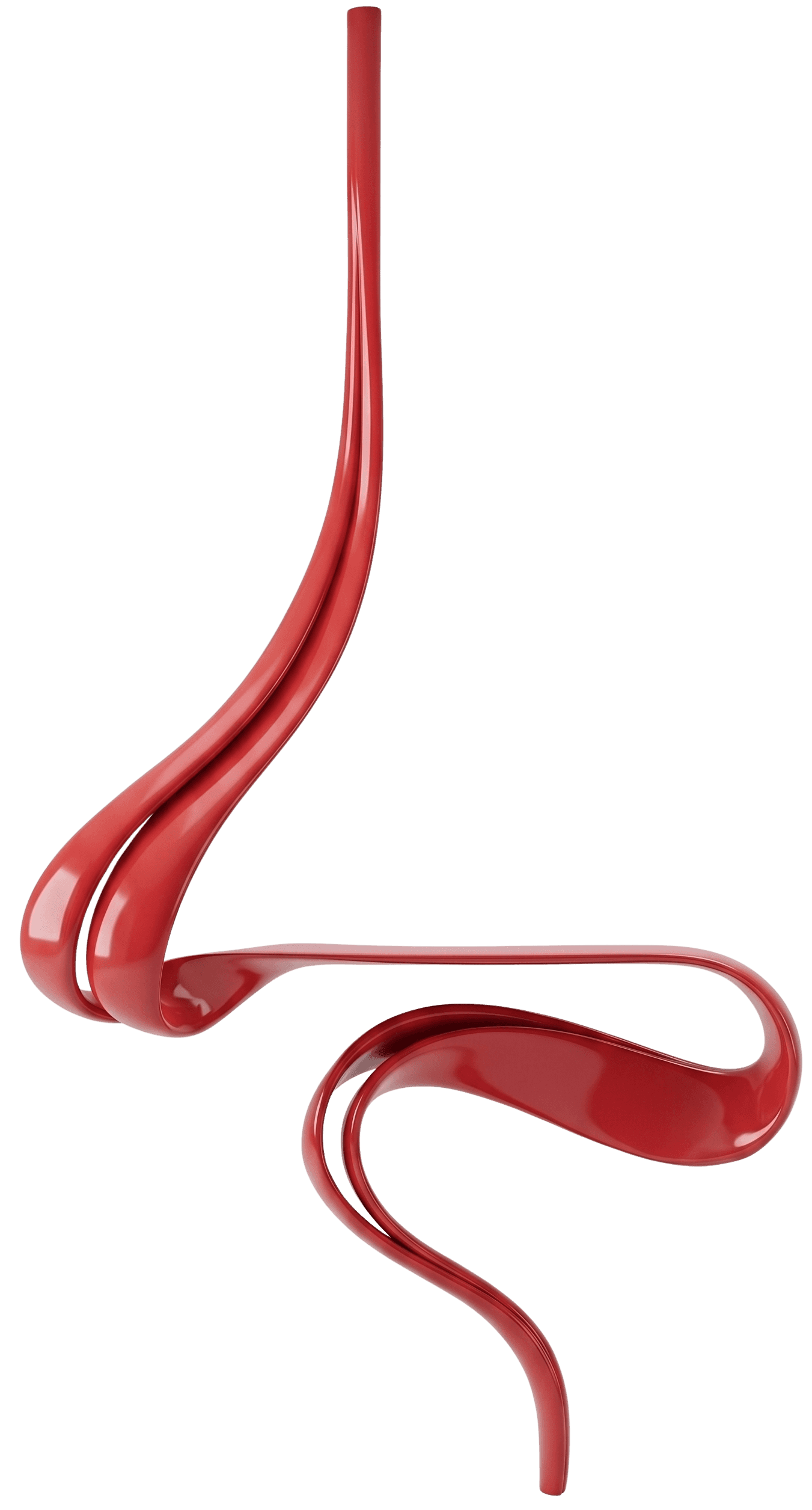 A modern, sculptural chair with a fluid, organic design. It features a continuous, ribbon-like form… — free FBX 3D model