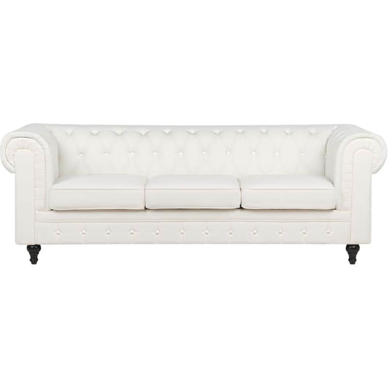 A three-seater chesterfield sofa with tufted upholstery and rolled arms. The sofa is upholstered in… — 3D model