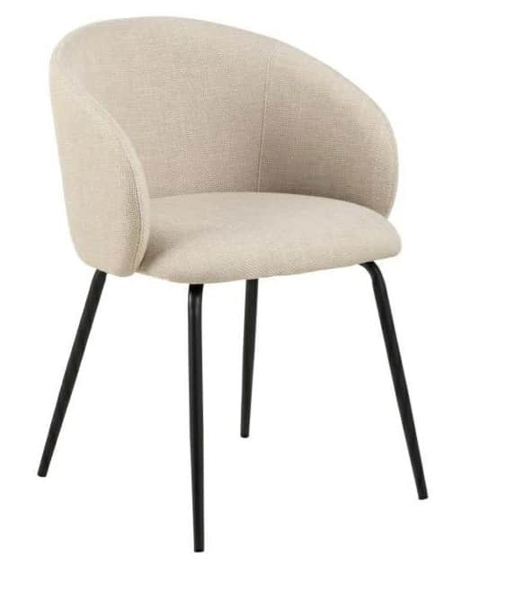 A contemporary dining chair featuring a continuous, curved tub-shaped backrest and armrests, fully u… — 3D model