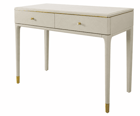 An elegant contemporary console table featuring a light greige textured finish, two functional drawe… — 3D model