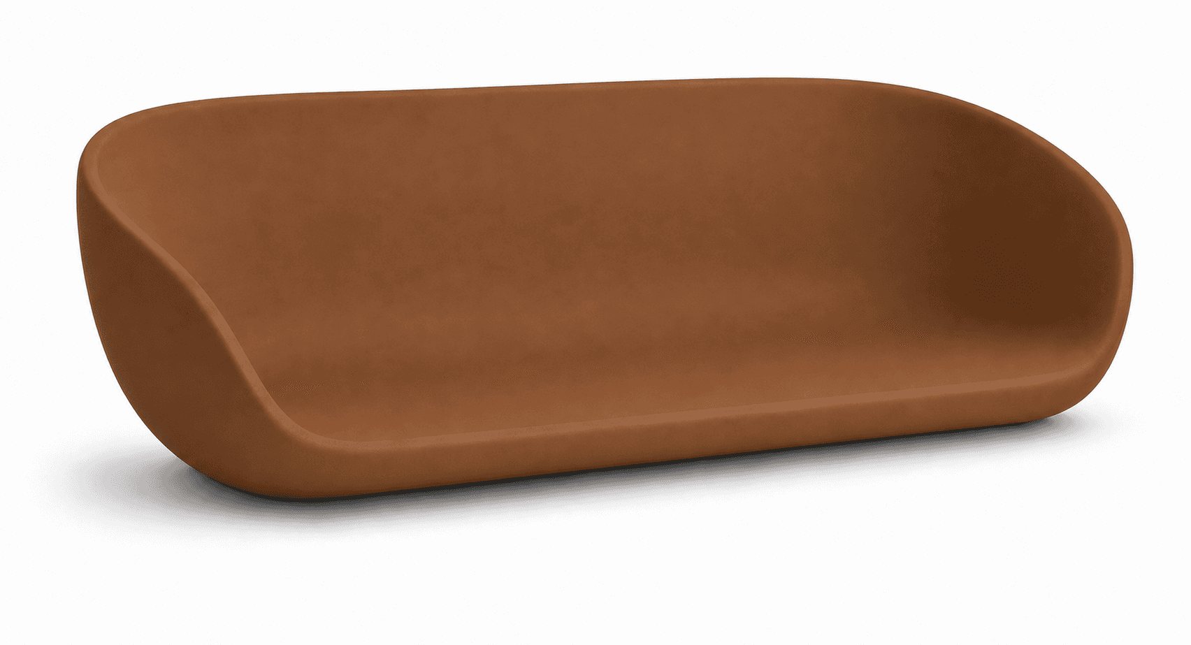 A contemporary, organic-shaped two-seater sofa or loveseat, characterized by its seamless, molded fo… — 3D model