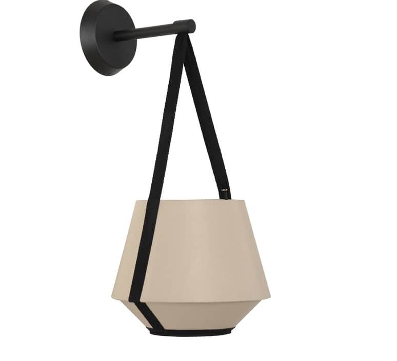 A modern wall-mounted lighting fixture featuring a matte black circular backplate and an extended ar… — 3D model