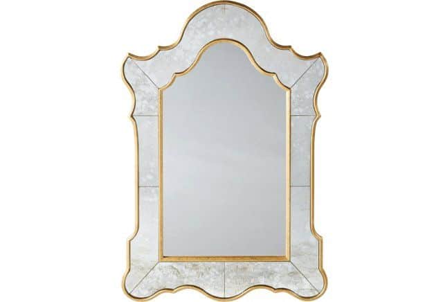 A decorative wall mirror with an ornate, arched frame. The frame has a scalloped, irregular silhouet… — 3D model