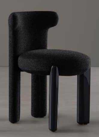 A contemporary accent chair featuring a chunky, sculptural form. The seat and backrest are upholster… — 3D model