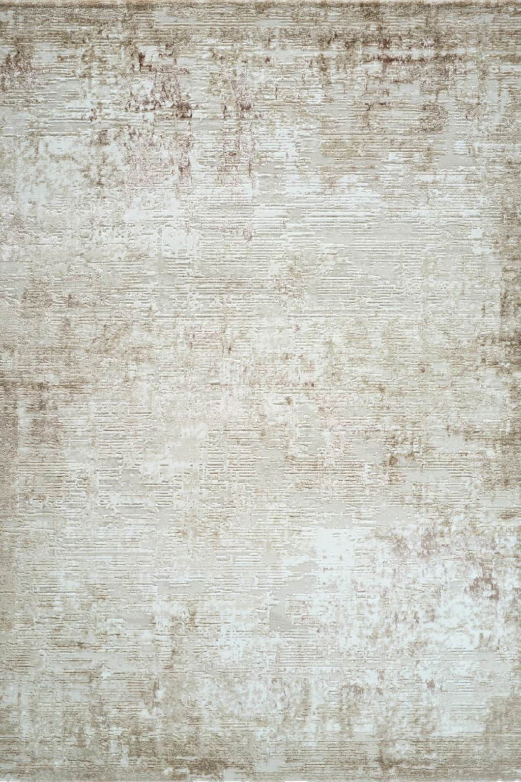 A square area rug featuring a distressed, faded abstract pattern in tones of beige, grey, and brown,… — 3D model