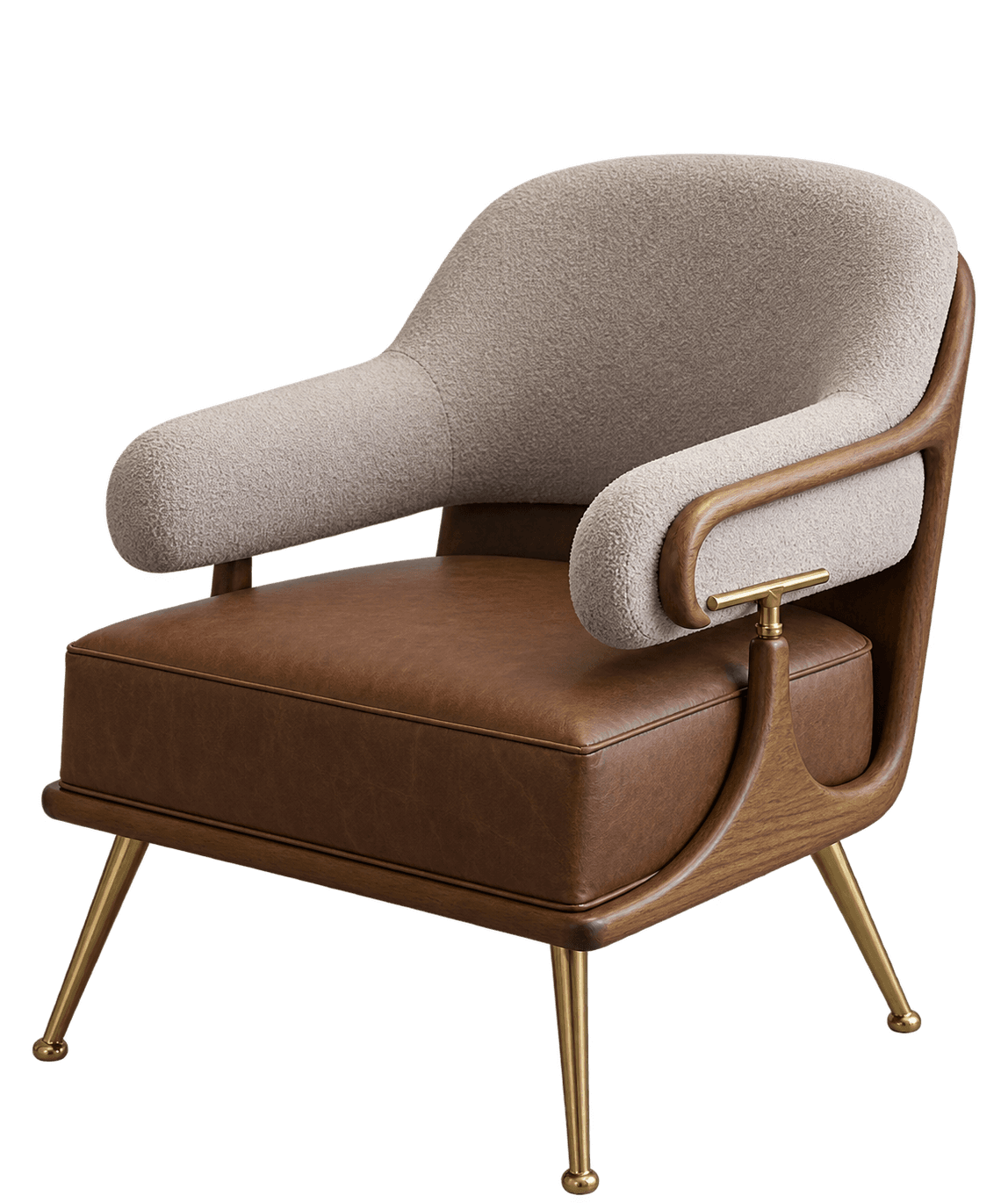 This is a contemporary armchair featuring an elegant open-concept design. It combines a sculptural,… — 3D model