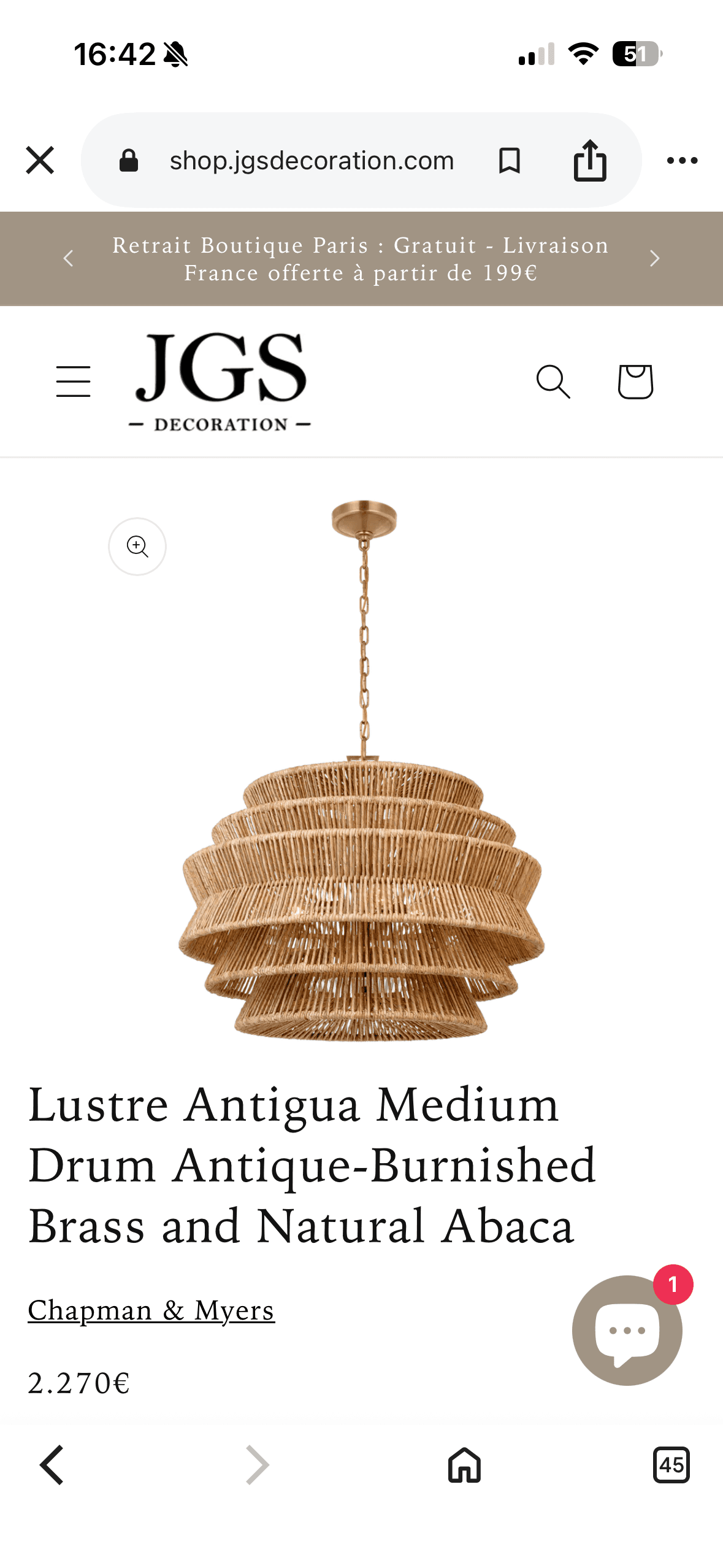 A drum-shaped chandelier with multiple tiered, natural abaca shades. The fixture is suspended by a b… — 3D model