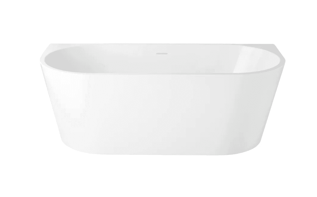 A freestanding bathtub with a clean, modern design. It features a smooth, curved interior and a gent… — 3D model