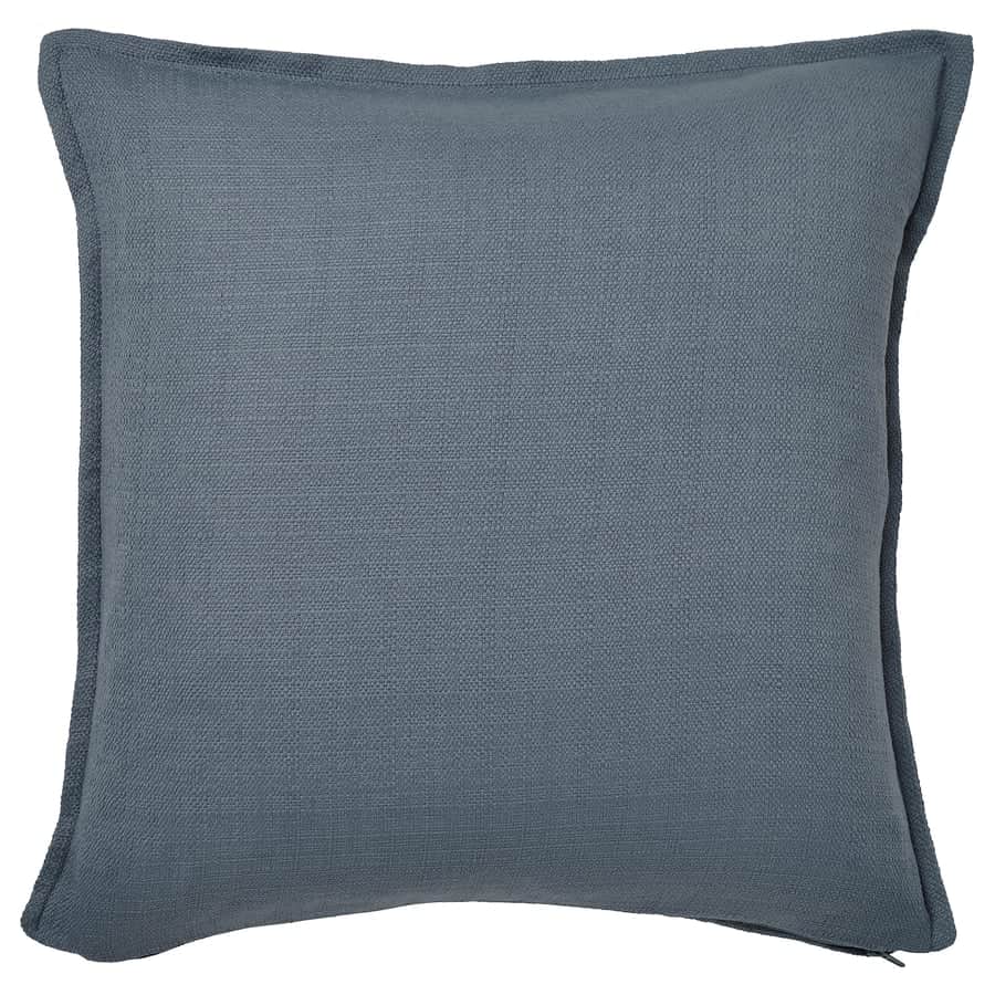 A square-shaped cushion with a textured fabric cover. The cushion has a visible piped edge along all… — 3D model