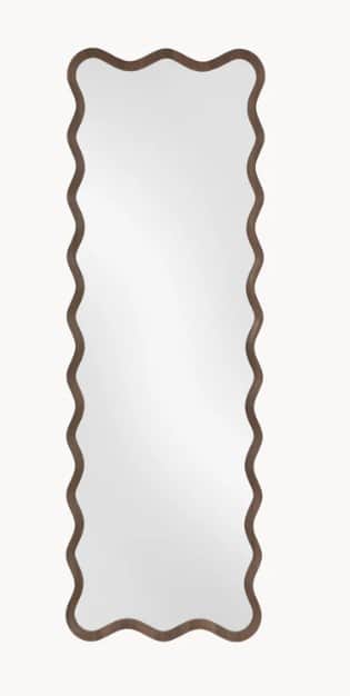 A full-length mirror with an irregular, wavy frame. The frame has a textured appearance, resembling… — 3D model