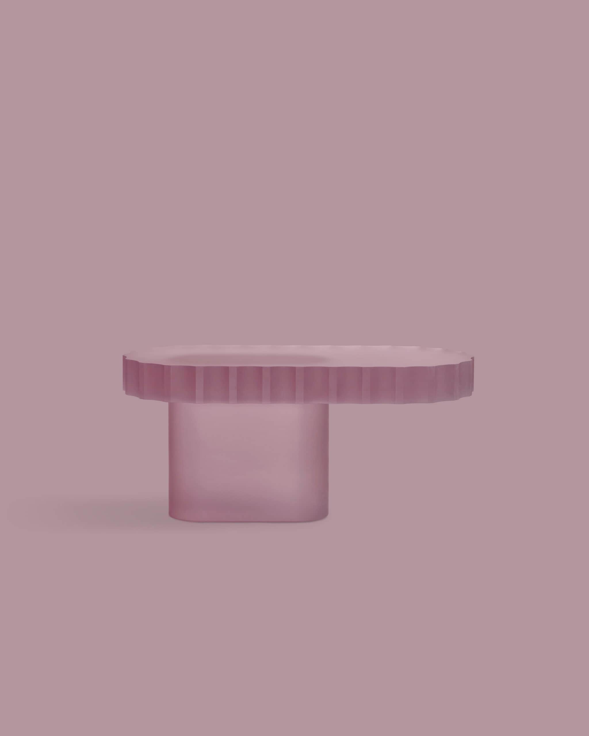 A side table with an oval-shaped top and a single, thick cylindrical pedestal base. The top has a fl… — free STL 3D model