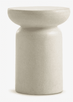 A cylindrical side table with a flared top and base. The table has a matte, speckled finish and a mo… — 3D model