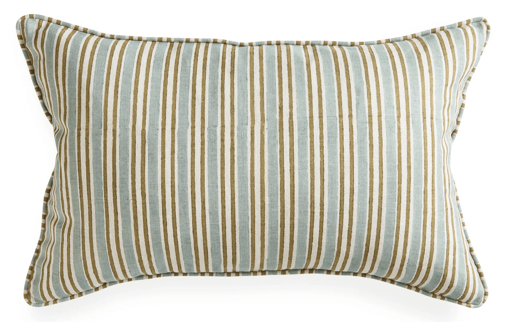 A rectangular cushion with a striped pattern. The stripes are vertical and consist of alternating li… — 3D model