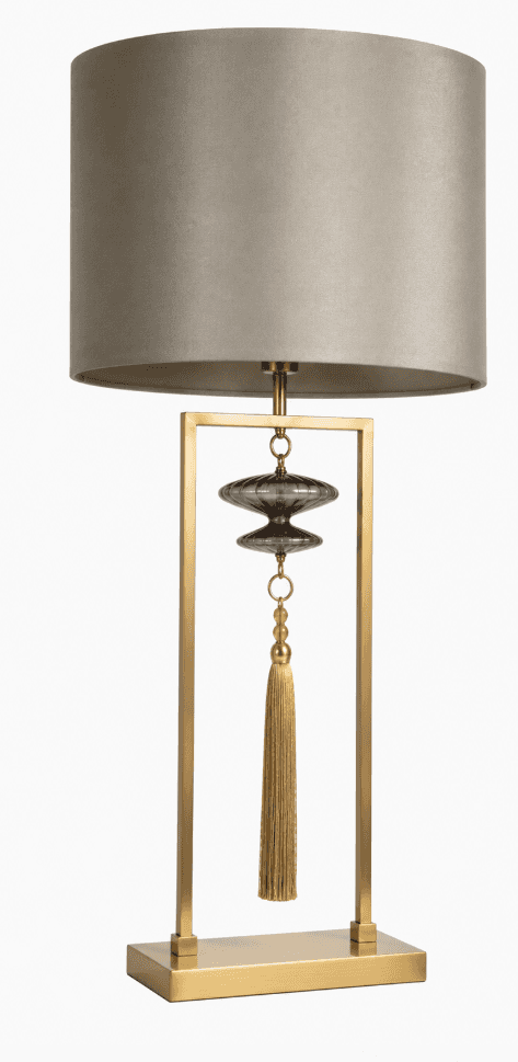 A contemporary table lamp with a rectangular base and a vertical rectangular frame. A drum-shaped la… — free OBJ 3D model