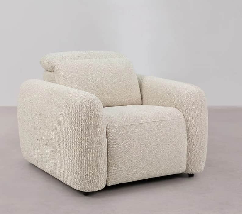 A contemporary armchair with a plush, rounded silhouette. It features generous cushioning on the sea… — 3D model