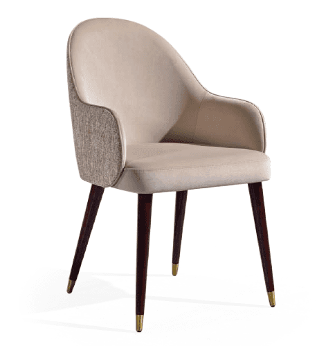 A single armchair with a curved backrest and armrests. The seat and back are upholstered in a smooth… — 3D model