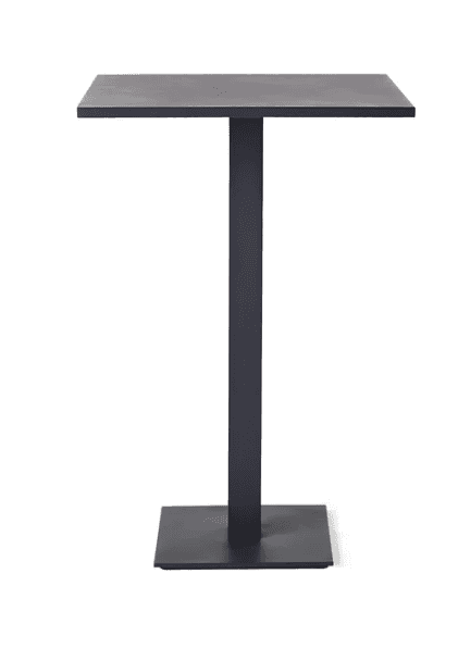 A tall, rectangular bar table featuring a minimalist design with a dark, possibly black or dark grey… — 3D model