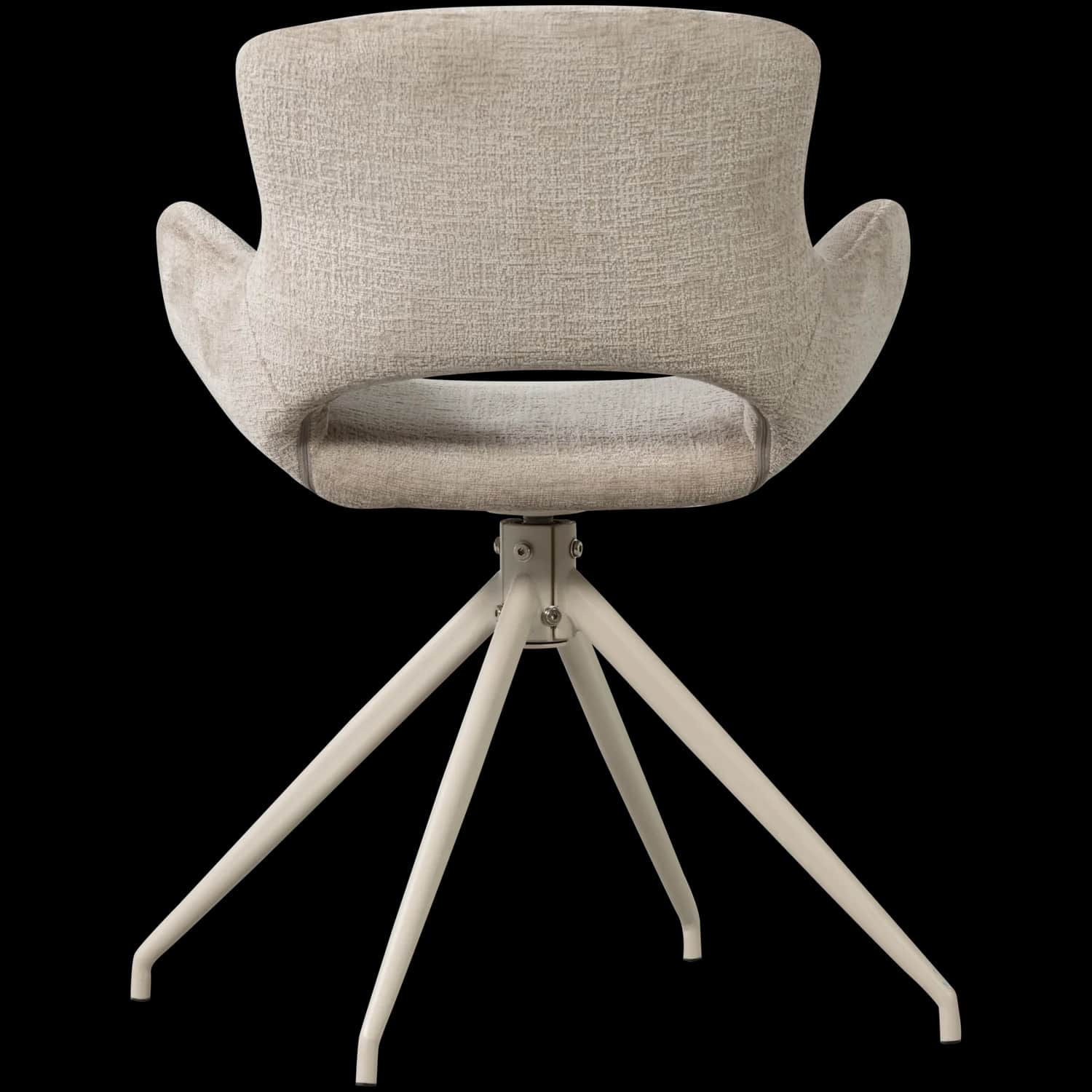 A modern upholstered swivel accent chair featuring a sculpted, bucket-style seat with integrated arm… — 3D model