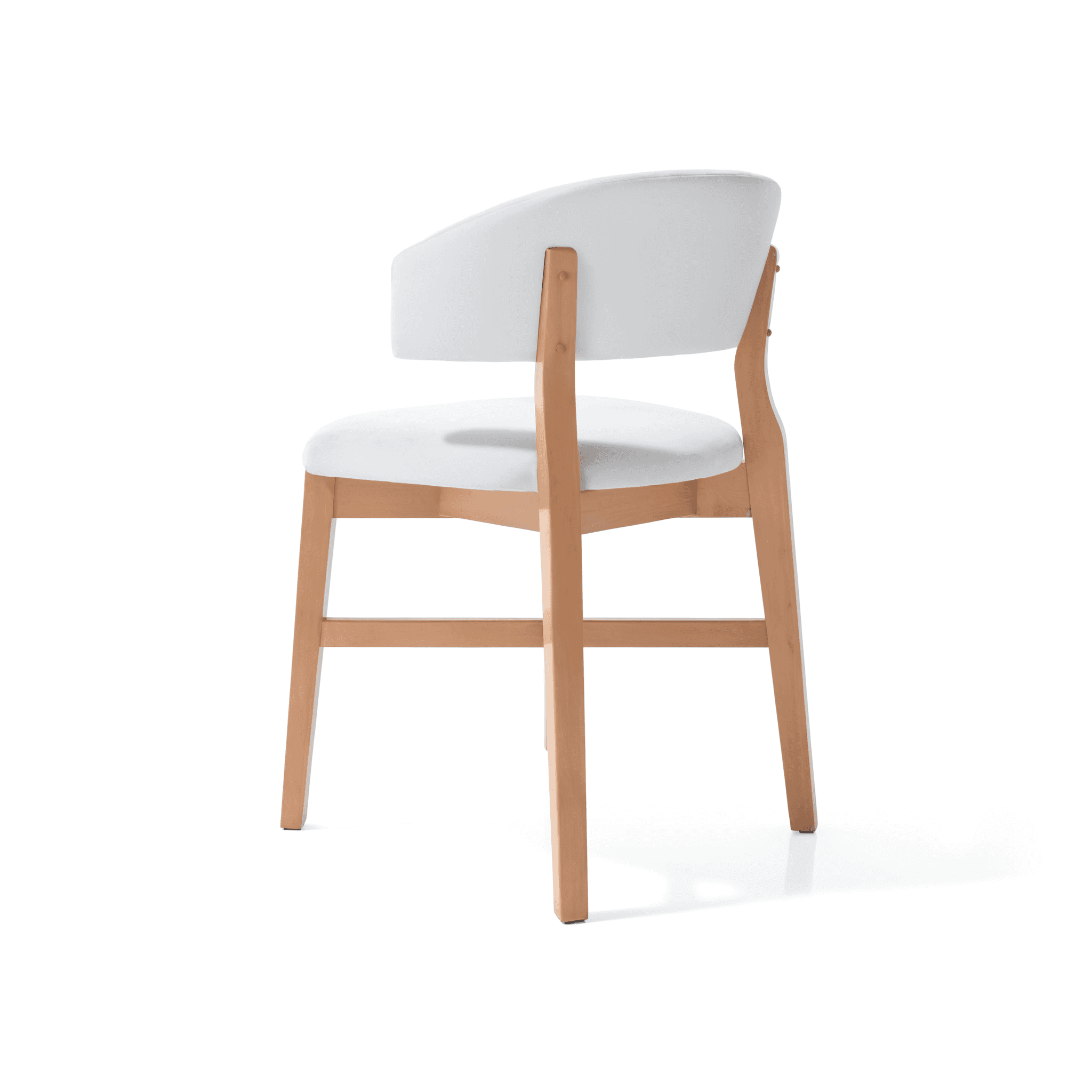 A modern armchair with a curved backrest and seat, supported by a wooden frame. The seat and backres… — free FBX 3D model