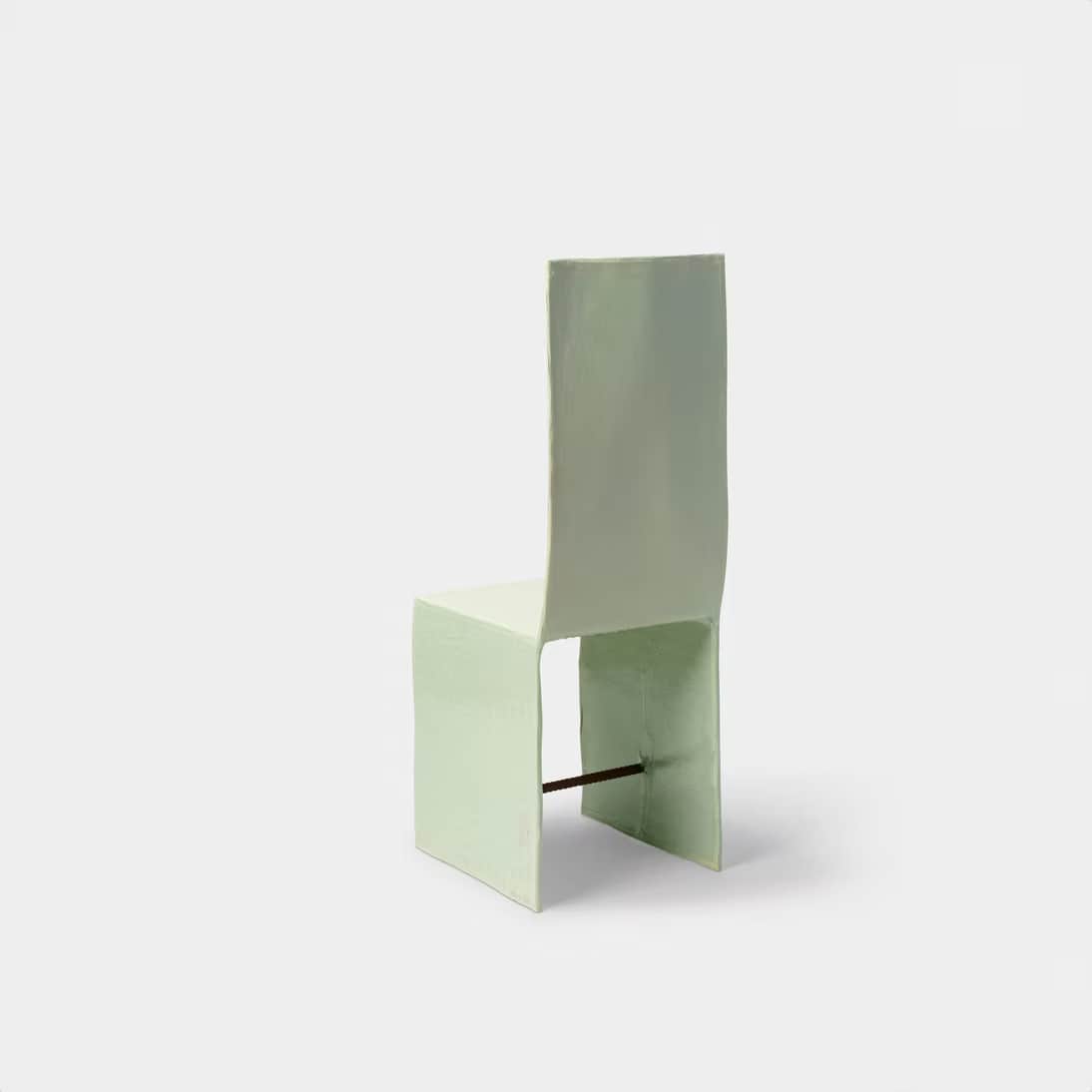 A minimalist chair with a high, straight back and a solid seat. The chair appears to be constructed… — free FBX 3D model