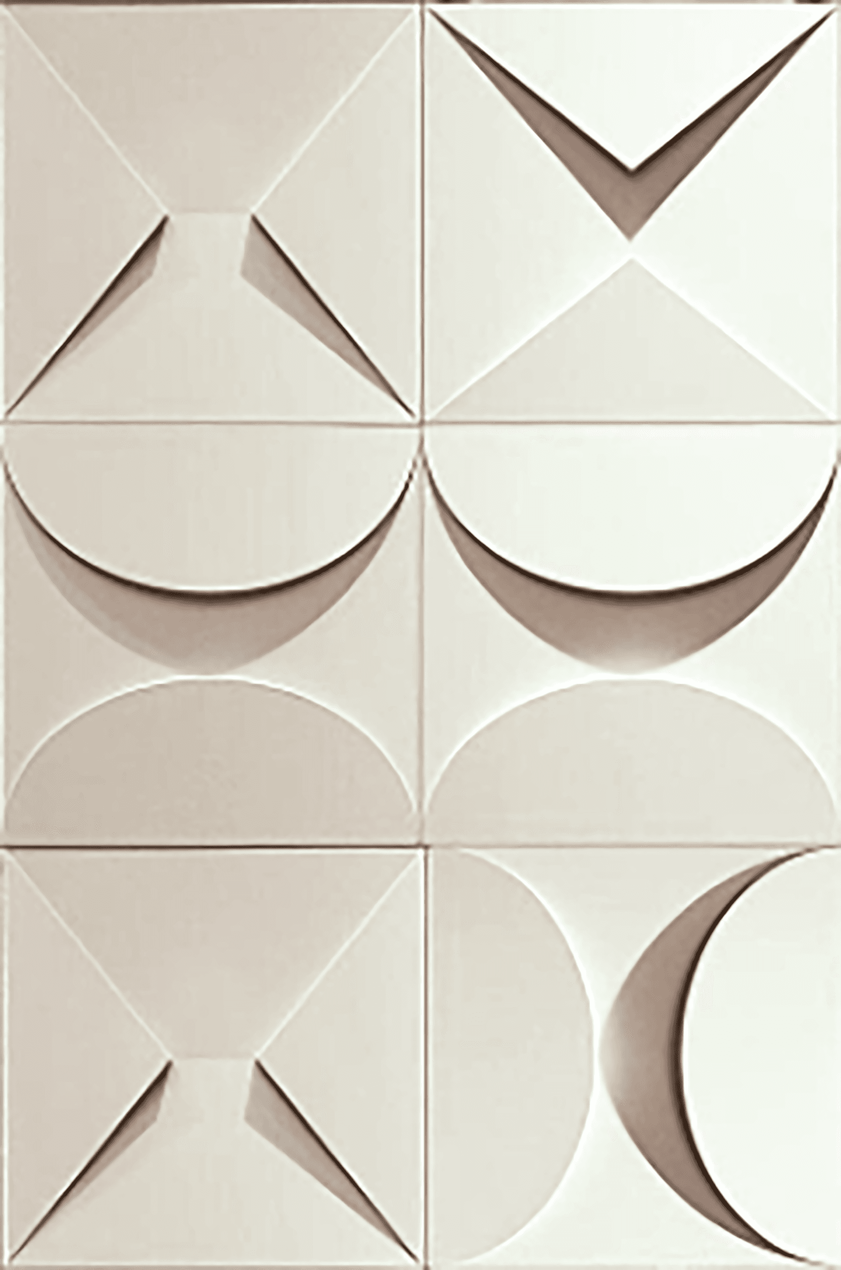 A decorative wall panel composed of four square sections arranged in a 2x2 grid. Each section featur… — free BLEND 3D model