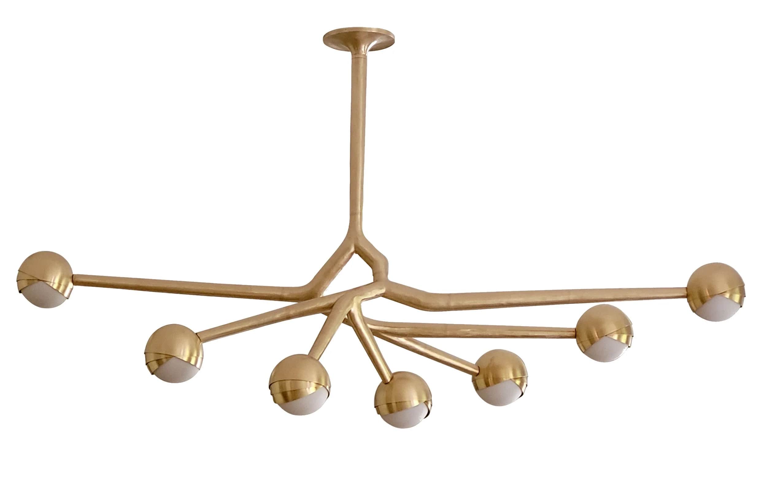 A modern chandelier with a branching structure. The main body consists of a central stem that branch… — free BLEND 3D model
