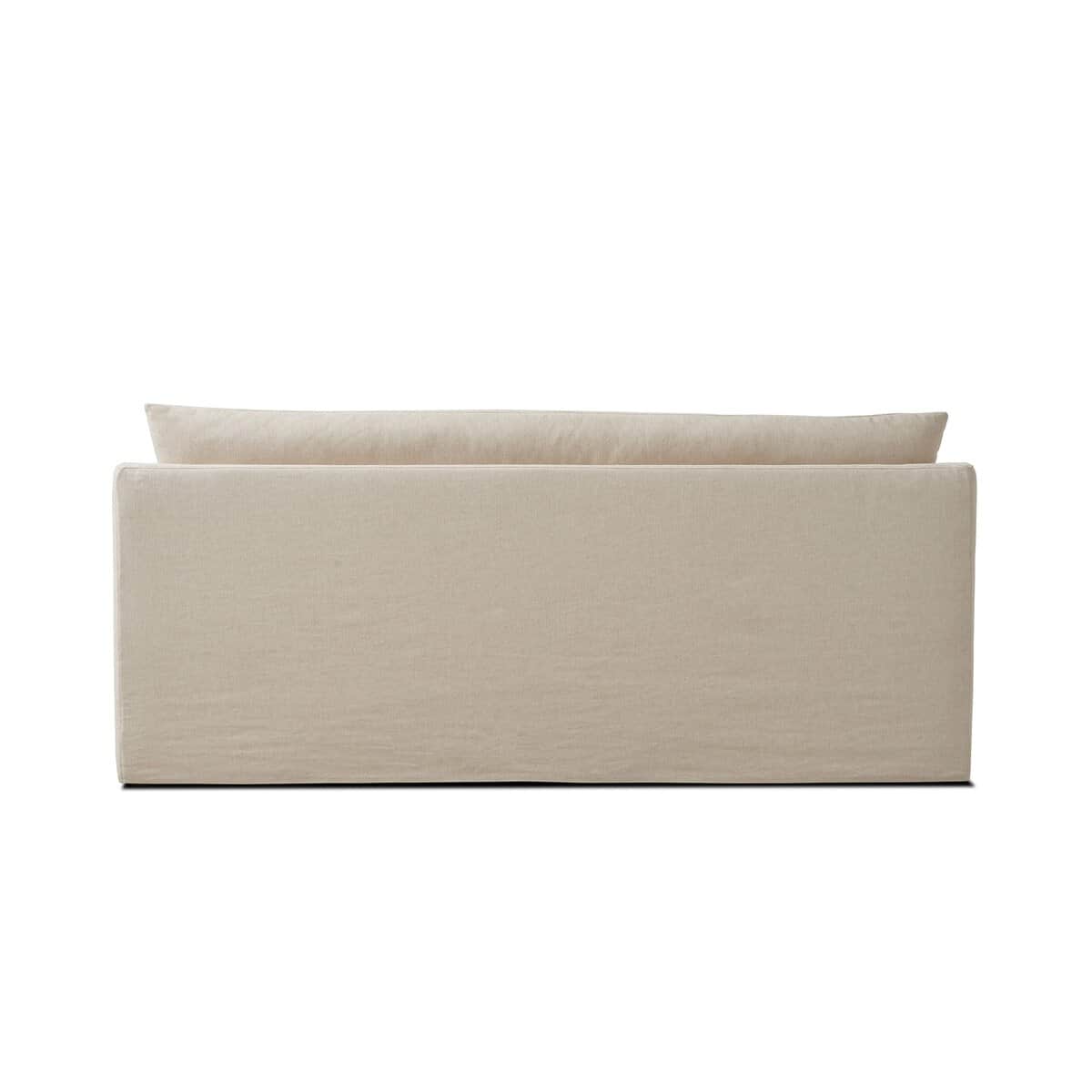 A sofa viewed from the back. It features a simple, modern design with clean lines. The sofa has a lo… — 3D model