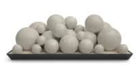 A decorative object featuring an arrangement of numerous spherical elements of varying sizes, set wi… — 3D model