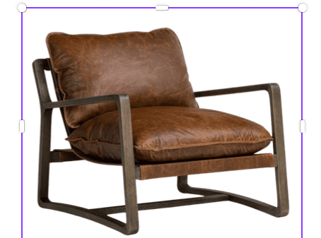 A lounge chair featuring a sturdy dark metal frame and plush distressed brown leather cushions for b… — 3D model