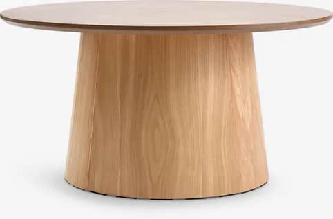 A round coffee table with a tapered pedestal base. The tabletop is flat and circular, while the base… — free FBX 3D model