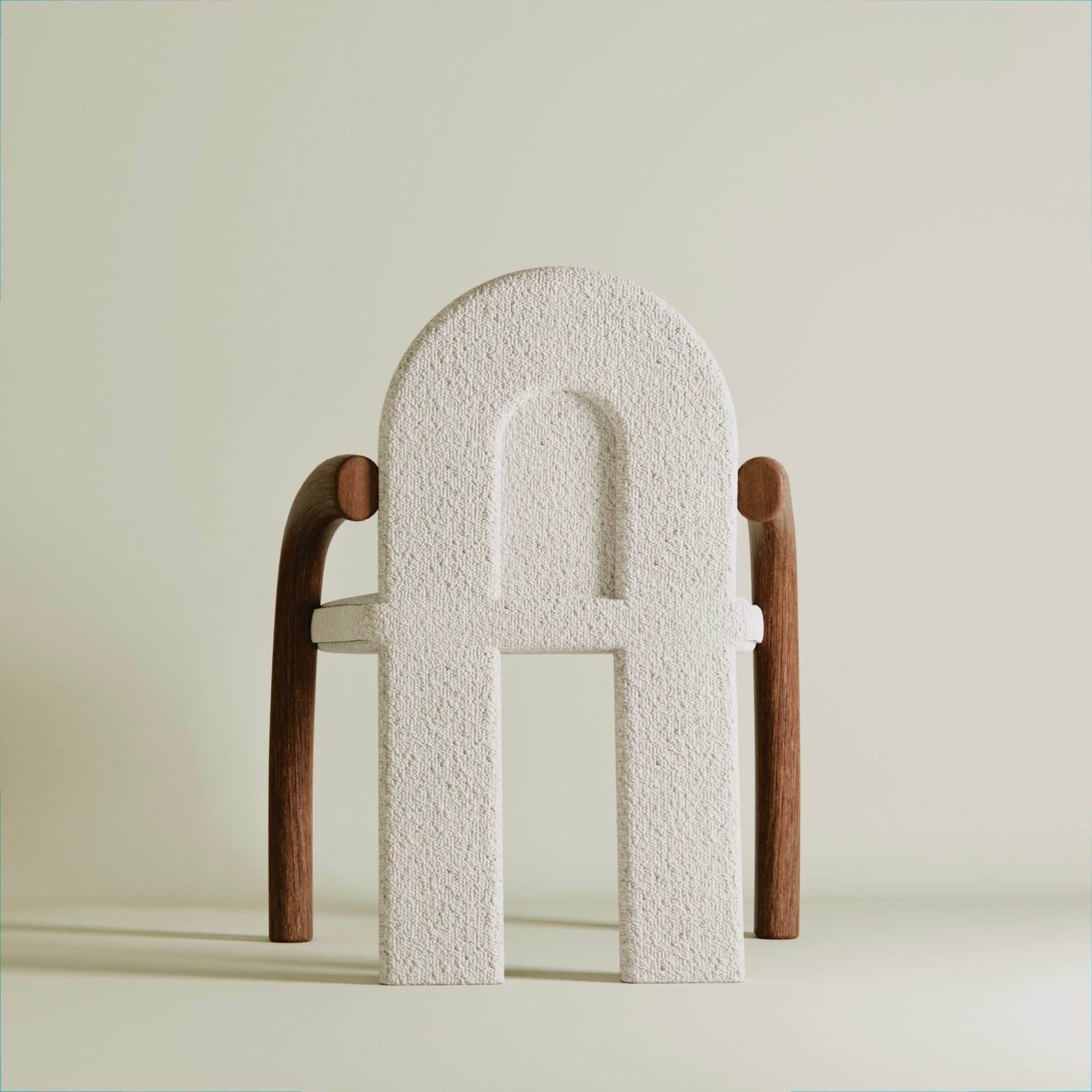 A highly sculptural and conceptual accent chair featuring a distinctive letter 'A' silhouette for it… — 3D model