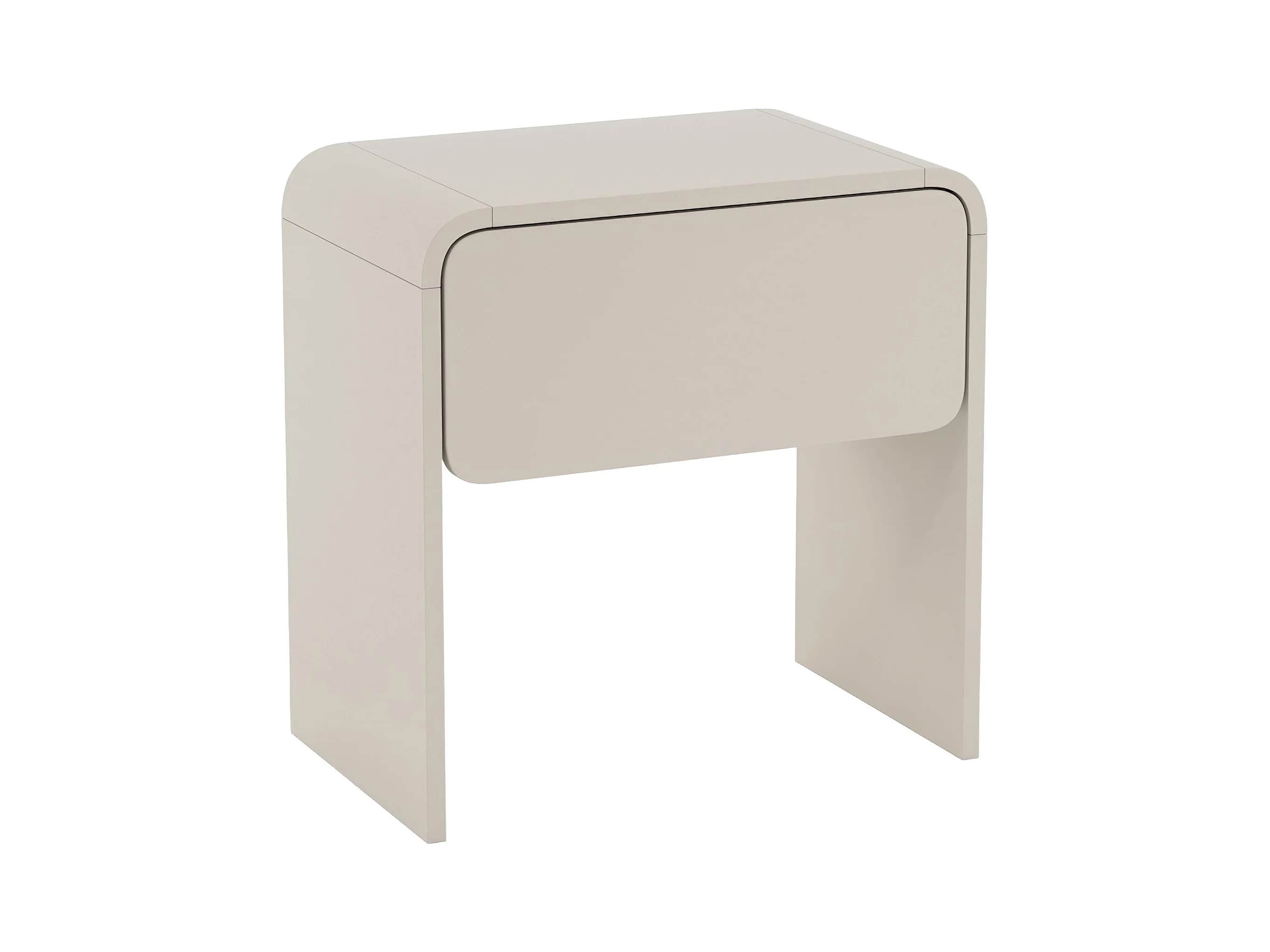A contemporary nightstand with a rounded top and a single drawer. The design is minimalist with clea… — free FBX 3D model
