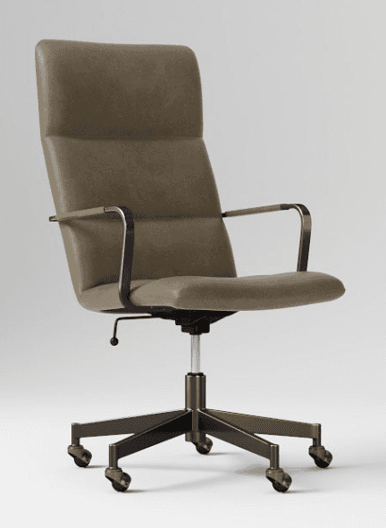 A contemporary high-back executive office chair featuring a sleek, minimalist design. The chair is u… — 3D model