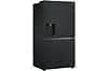 A tall, freestanding refrigerator with a dark gray or black finish. It appears to be a two-door mode… — free OBJ 3D model
