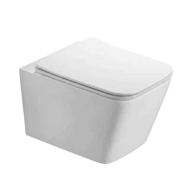 A modern, wall-mounted toilet with a clean, minimalist design. The toilet features a concealed ciste… — 3D model