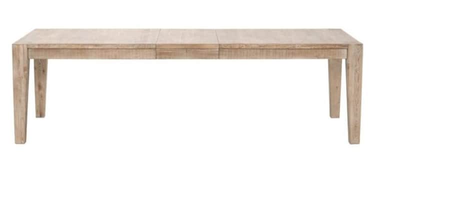 A rectangular dining table with a light wood finish. The tabletop appears to be constructed from mul… — 3D model