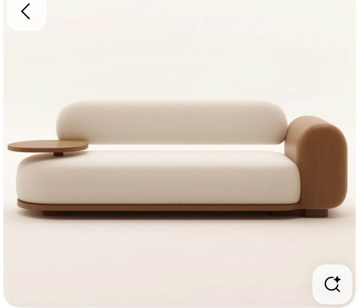 A contemporary low-profile sofa featuring light, textured fabric upholstery for the seat and back cu… — free GLTF 3D model
