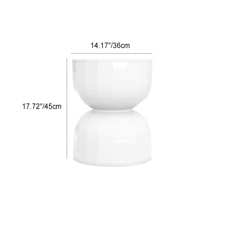 A minimalist, modern stool featuring an hourglass silhouette. The object is rendered in a clean, glo… — 3D model