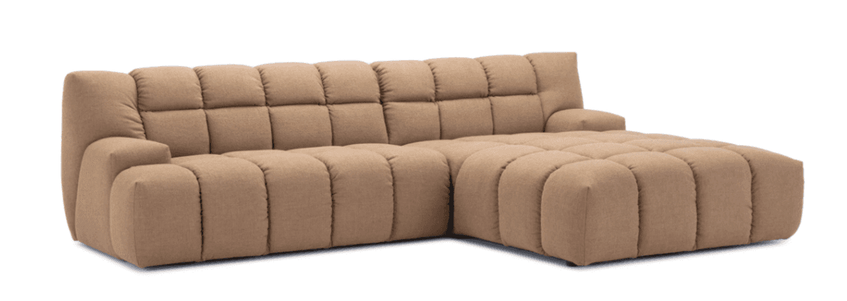 This is a modular sectional sofa featuring a chaise lounge configuration. The sofa is upholstered in… — 3D model