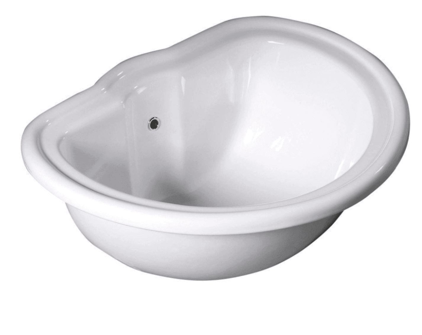 A white, high-gloss freestanding bathtub featuring an organic, asymmetrical shape with smoothly roun… — 3D model