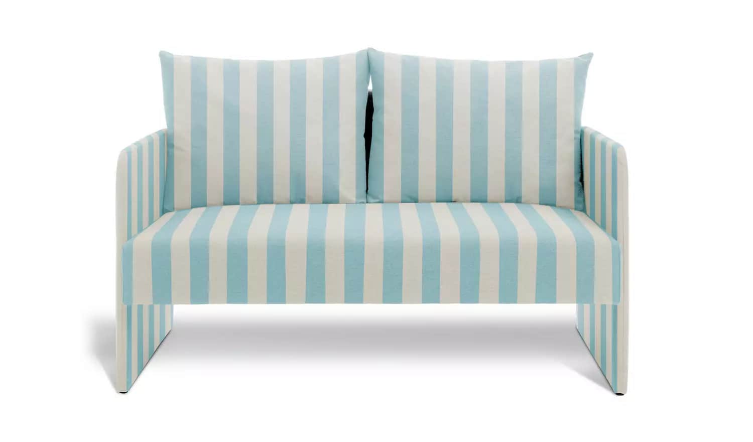A two-seater sofa with a low profile. It features a continuous armrest design that seamlessly integr… — free SKP 3D model