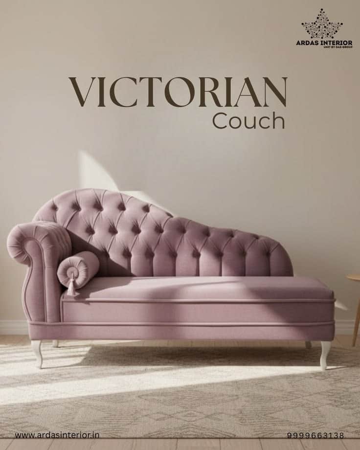 An elegant chaise lounge upholstered in a mauve or dusty pink velvet-like fabric. It features deep b… — free FBX 3D model