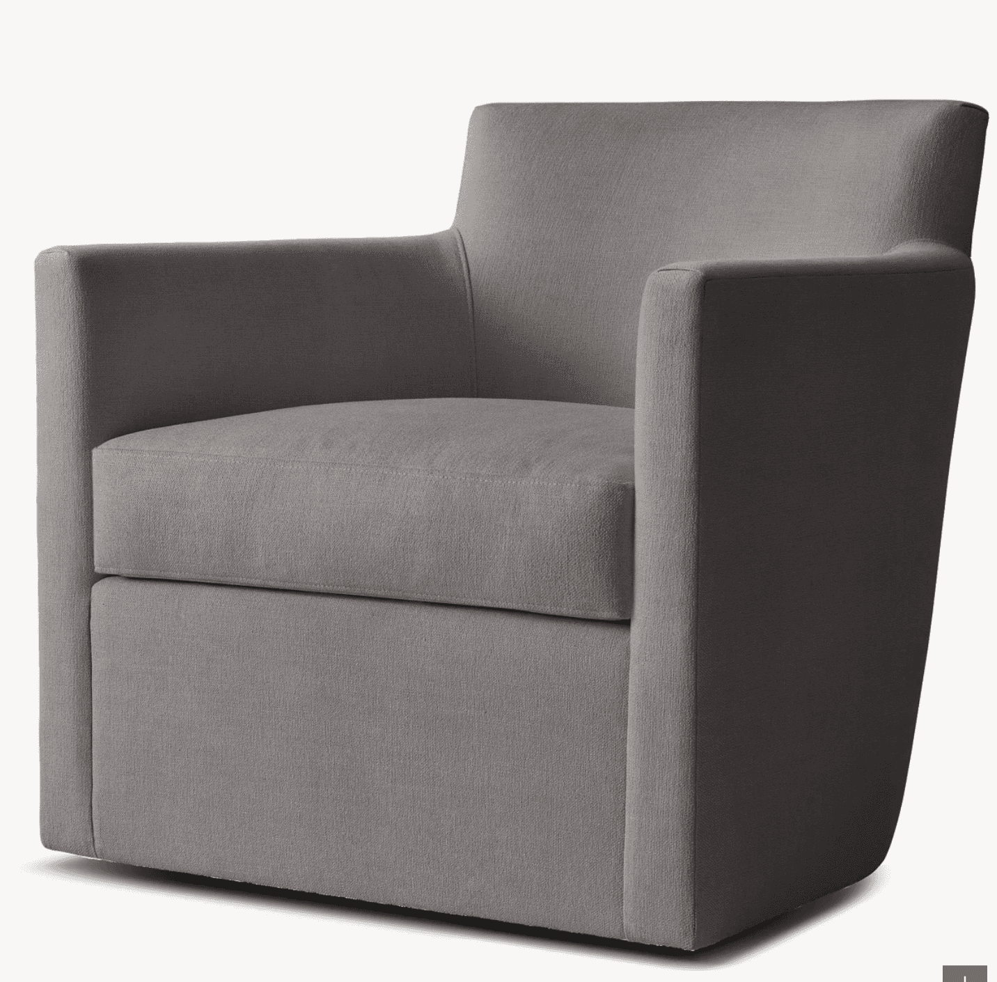 A contemporary upholstered armchair with a square seat, straight arms, and a supportive backrest. Th… — 3D model