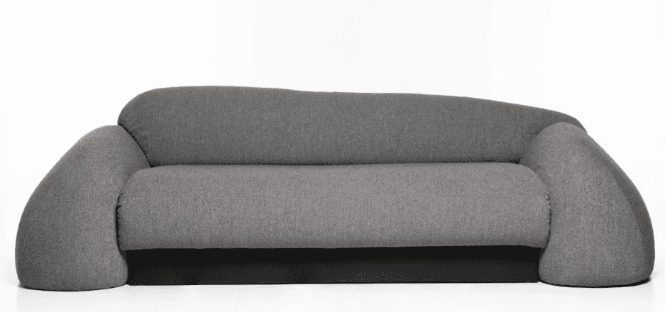 A contemporary sofa with a rounded, organic silhouette. It features a thick, plush seat and backrest… — free FBX 3D model