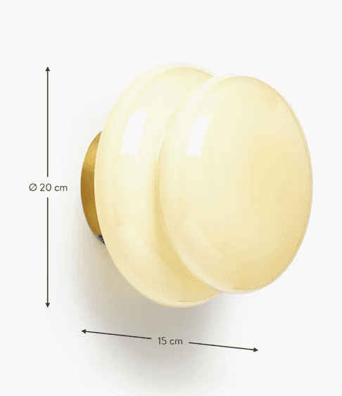 A wall-mounted lighting fixture featuring two concentric, overlapping, dome-shaped diffusers made of… — 3D model
