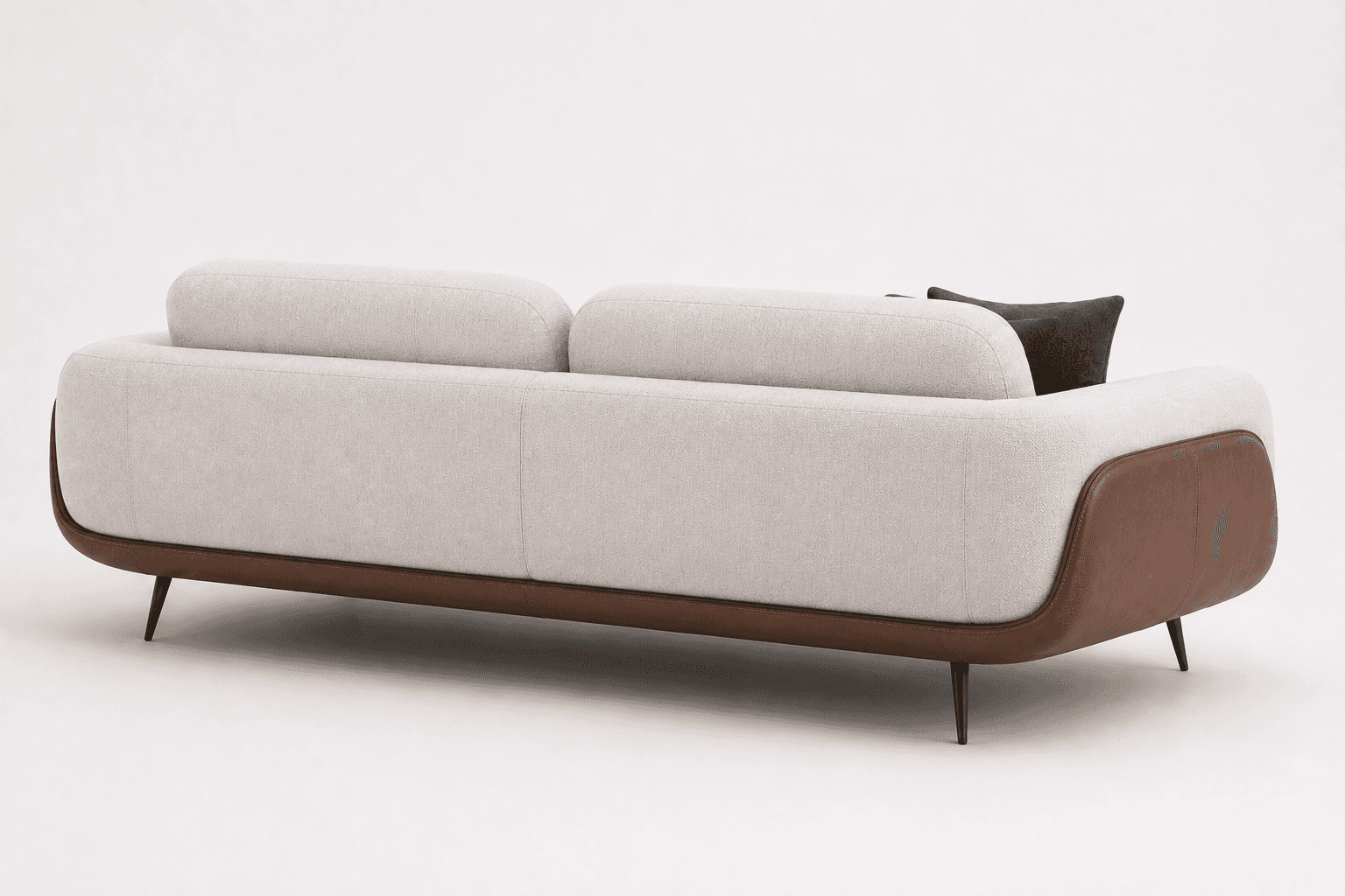 A modern two-seater sofa featuring a clean, minimalist design with a two-tone upholstery. The main b… — 3D model