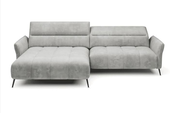 A sectional sofa with a chaise lounge. The sofa features a modern design with clean lines and plush… — free GLTF 3D model