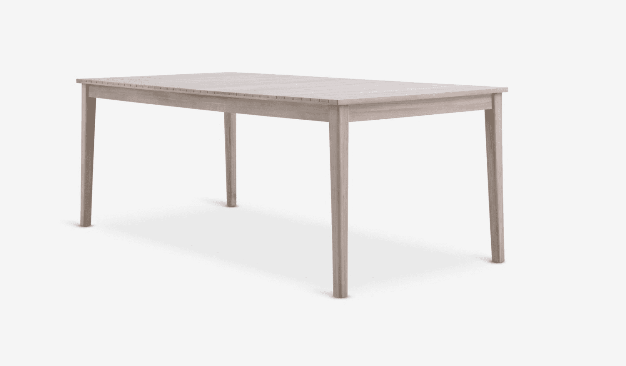 A rectangular dining table constructed from light-toned wood, featuring a plank-style tabletop with… — free SKP 3D model